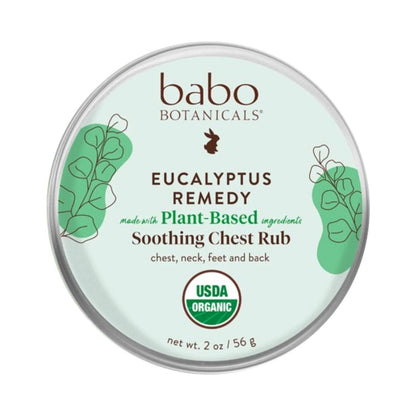 Babo Botanicals Eucalyptus Remedy Organic Soothing Chest Rub