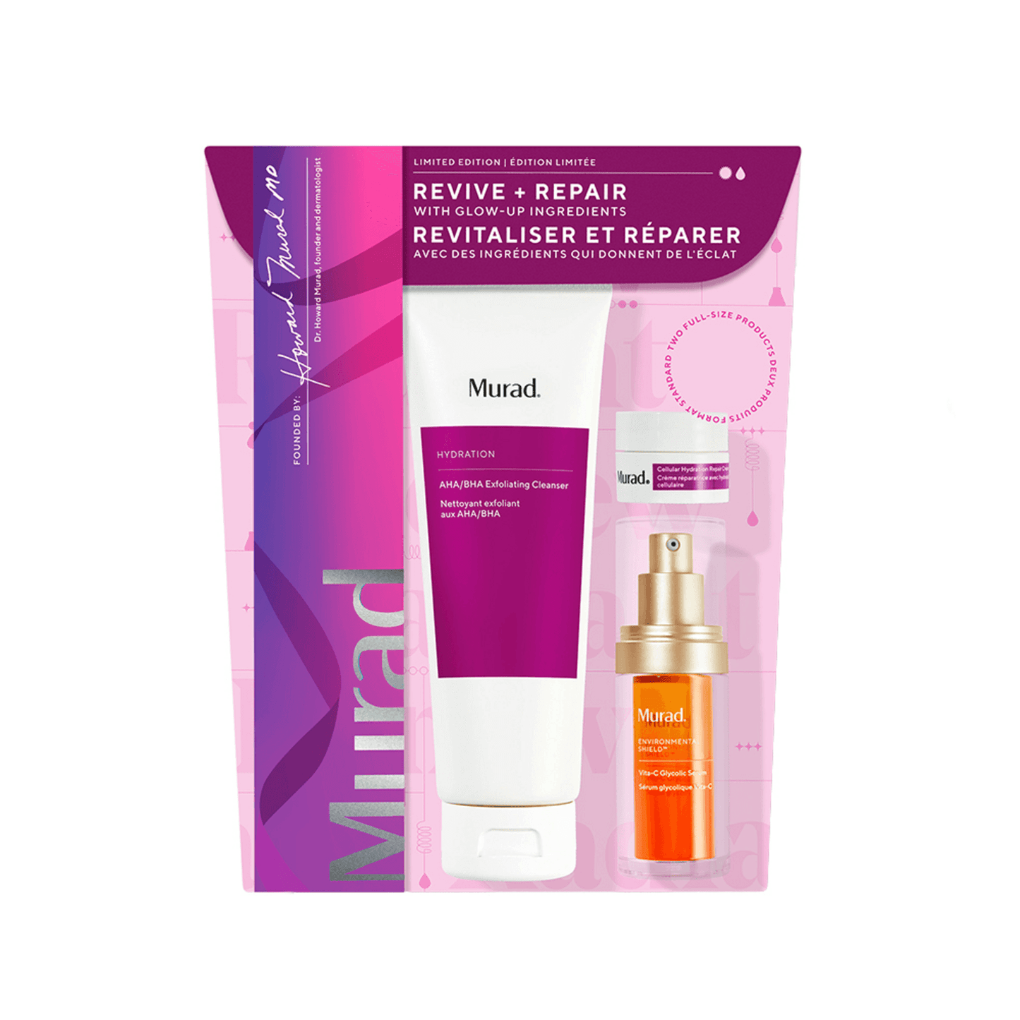 Murad Revive + Glow-Up成分付きの修理ギフトセットデュオ