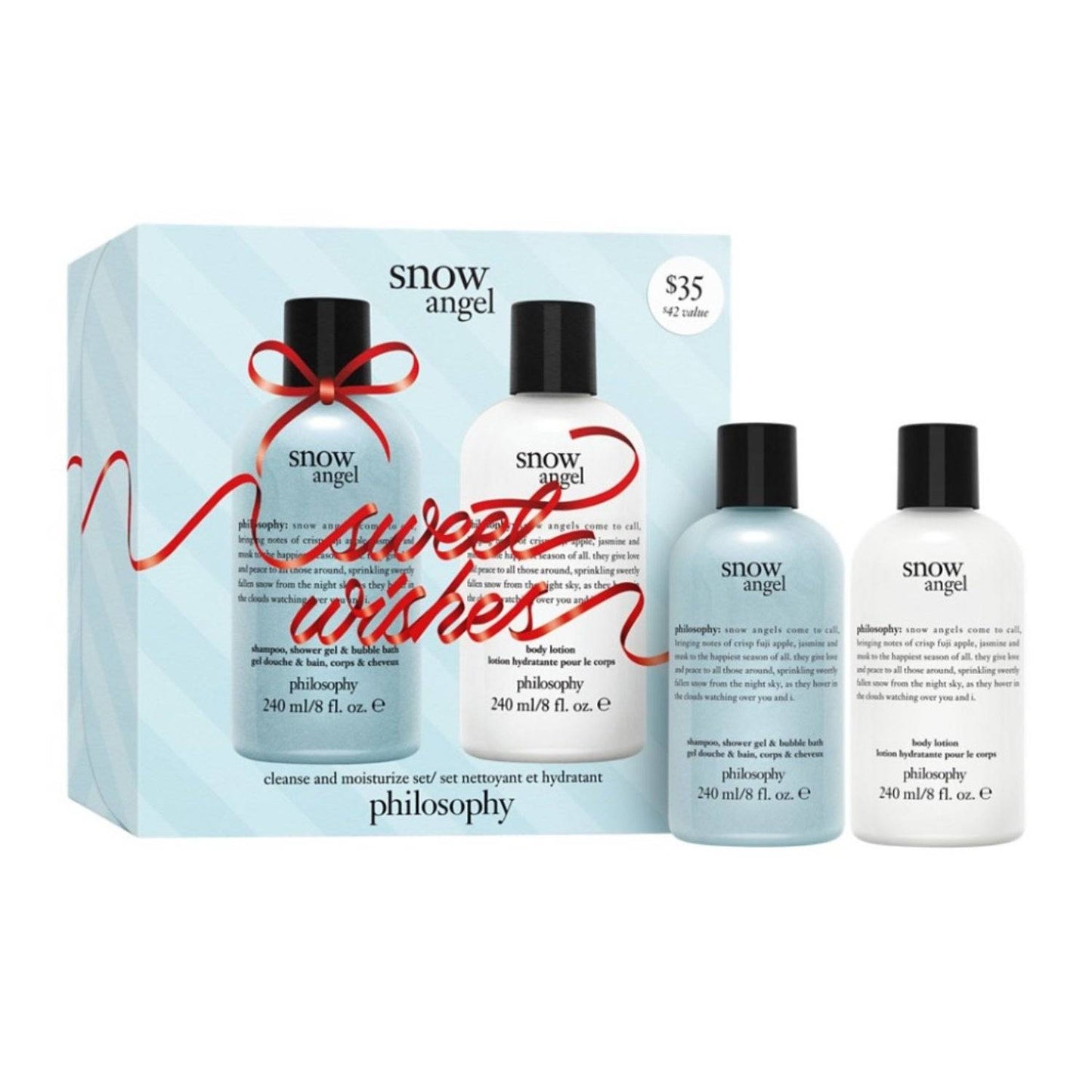 Filosofi Snow Angel Cleanse + Fuktig presentuppsättning Duo