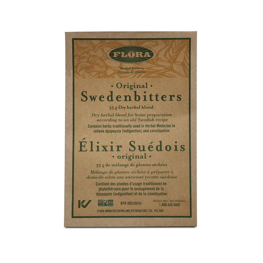 Flora Swedenbitters kuivua yrttejä