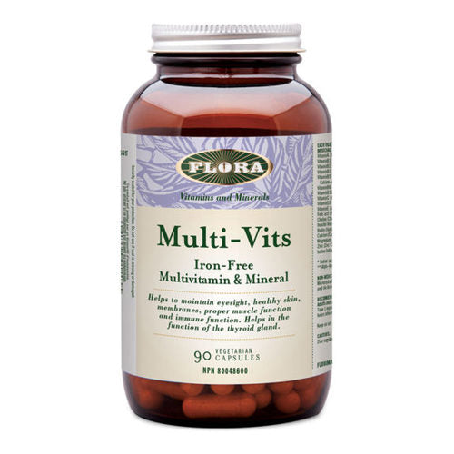 Flora Multi-Vvits Iron Iron Free Multivitamin e formula minerale